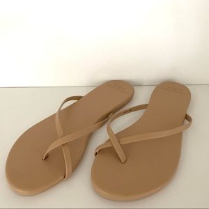 Abercrombie Nude Flip Flops Size “8/9” Eur 39